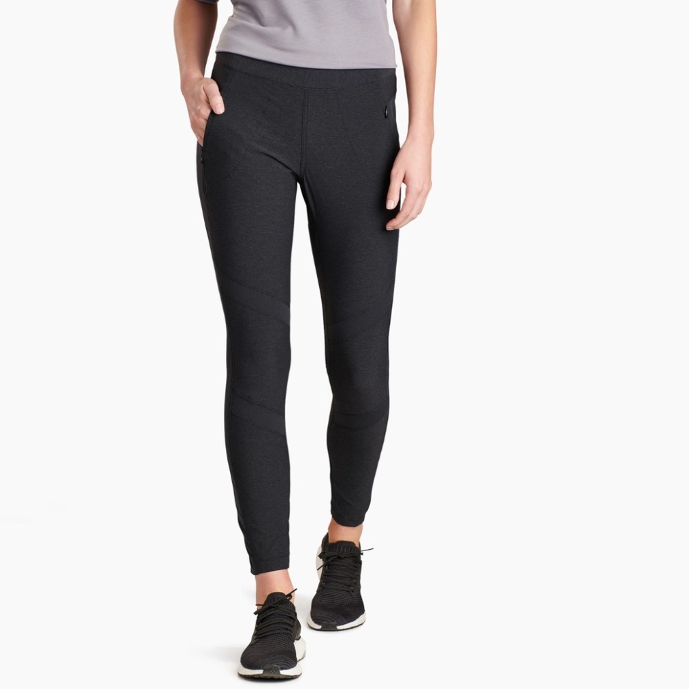 Kuhl Weekendr Tight Mesh Panel High Rise Pants Black Size Medium Short